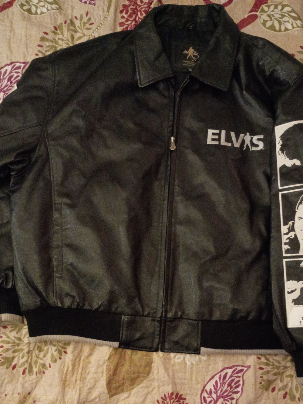 Vintage Elvis Presley Excelled Leather Bomber Jacket